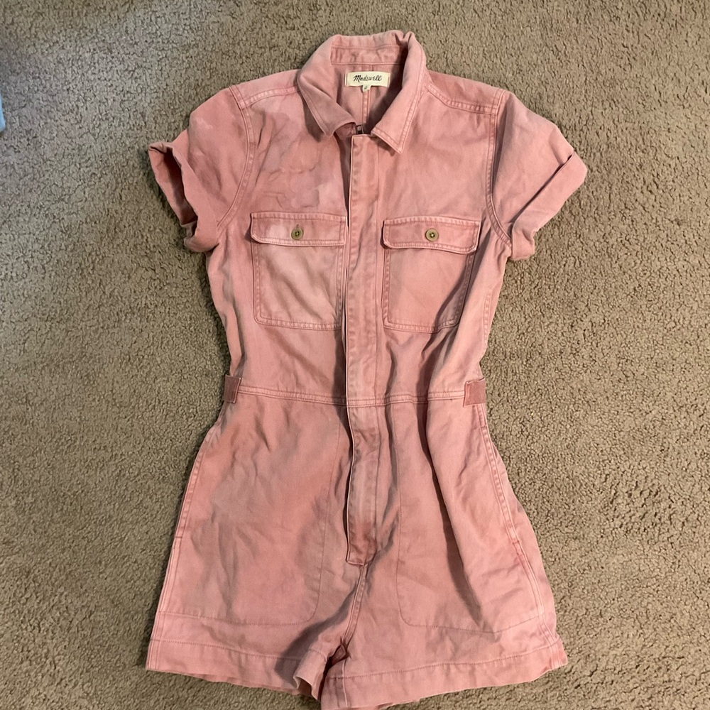 Pink Short Sleeve Romper